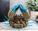 Ebros Ocean Marine Pincer Crab with Sea Shells Resin Decorative Figurine 7.25" L