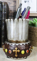 Western Vintage Vase With Colorful Beads Le Fleur Crosses Pen Holder Figurine