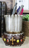 Western Vintage Vase With Colorful Beads Le Fleur Crosses Pen Holder Figurine