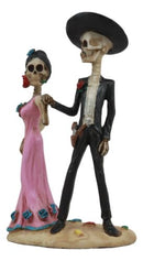 Day of The Dead Latin Tango Skeleton Couple Dancing Statue 5.75"HDias De Muertos