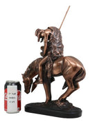 Ebros Large End of The Trail Native Indian Hero Warrior On Horse Statue 16"Tall