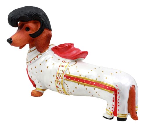 Wiener Doxie Collection King Of Rock And Roll Fashionista Dachshund Figurine