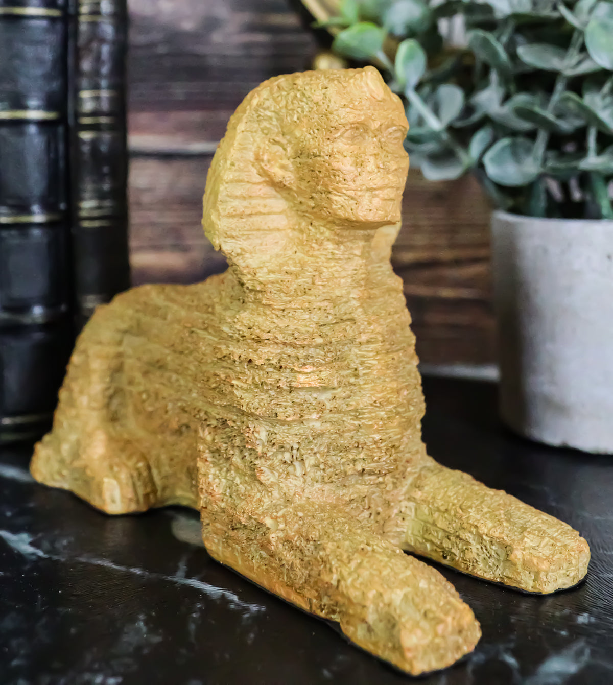 Egyptian World Wonder Great Sphinx Of Giza Androsphinx Sand Finish Figurine - Ebros Gift