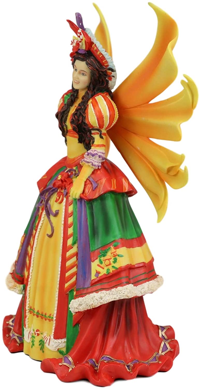 Ebros Teri Rosario Fairy Queen of Masquerade Winter Fairy Statue 11.25" Tall