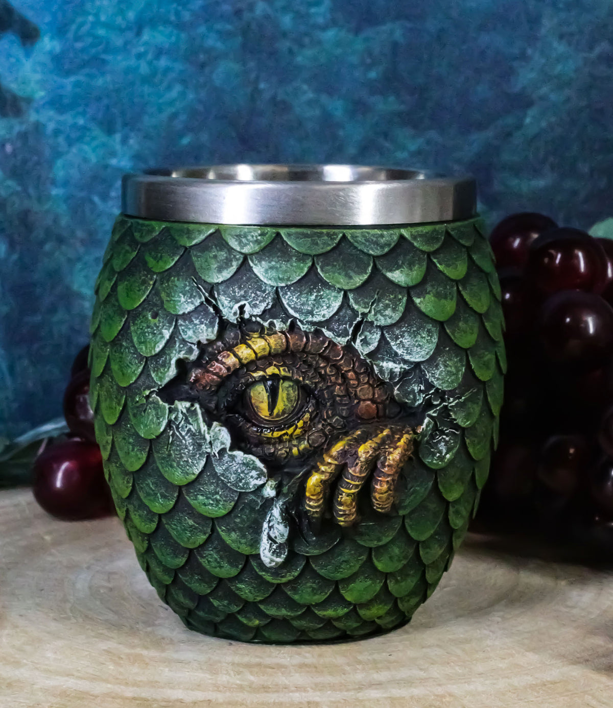 Green Khaleesi's Dragon Scale Egg With Wyrmling Small Cups Shot Glass Set Of 2