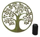 Rustic Verdigris 15.75"D Celtic Tree of Life Yggdrasil Circle Metal Wall Decor