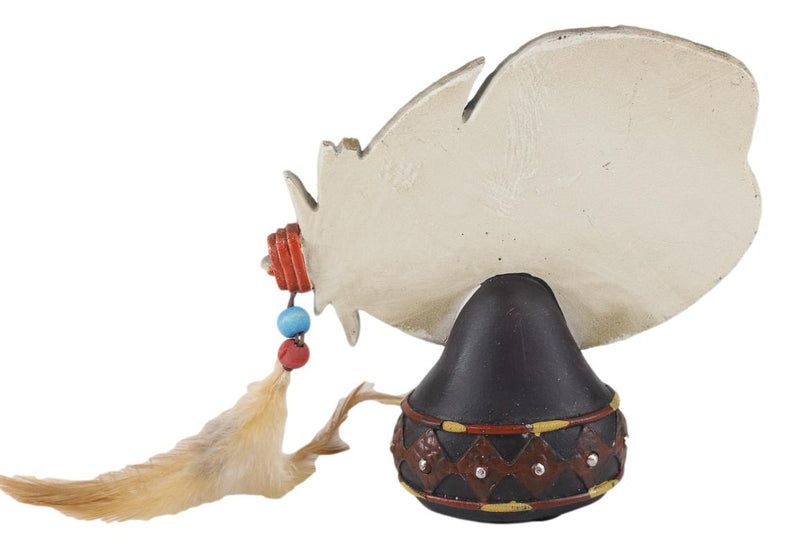 Southwestern Indian Dreamcatcher Feather And Beads With Flying Eagle Figurine