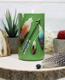 Southwestern Indian Dreamcatcher Feathers Colorful Votive Candleholders Set Of 4