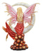 Ebros Large Celestial Crescent Ember Moon Fire Elemental Phoenix Fairy Statue