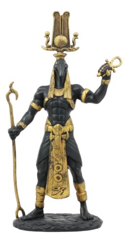 Ebros Egyptian God Ibis Headed Thoth Holding Was& Ankh Patron Of Knowledge - Ebros Gift