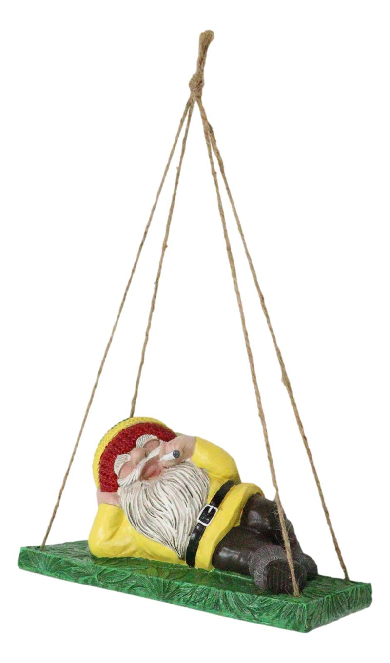 Whimsical Rasta Hippie Mr Gnome Smoking Stash On Weed Bench Wall Or Tree Hanger