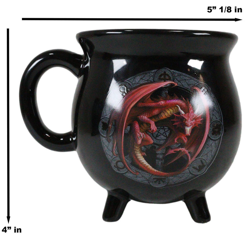 Wicca Sabbats Wheel of The Year Lammas Dragon Heat Color Changing Cauldron Mug