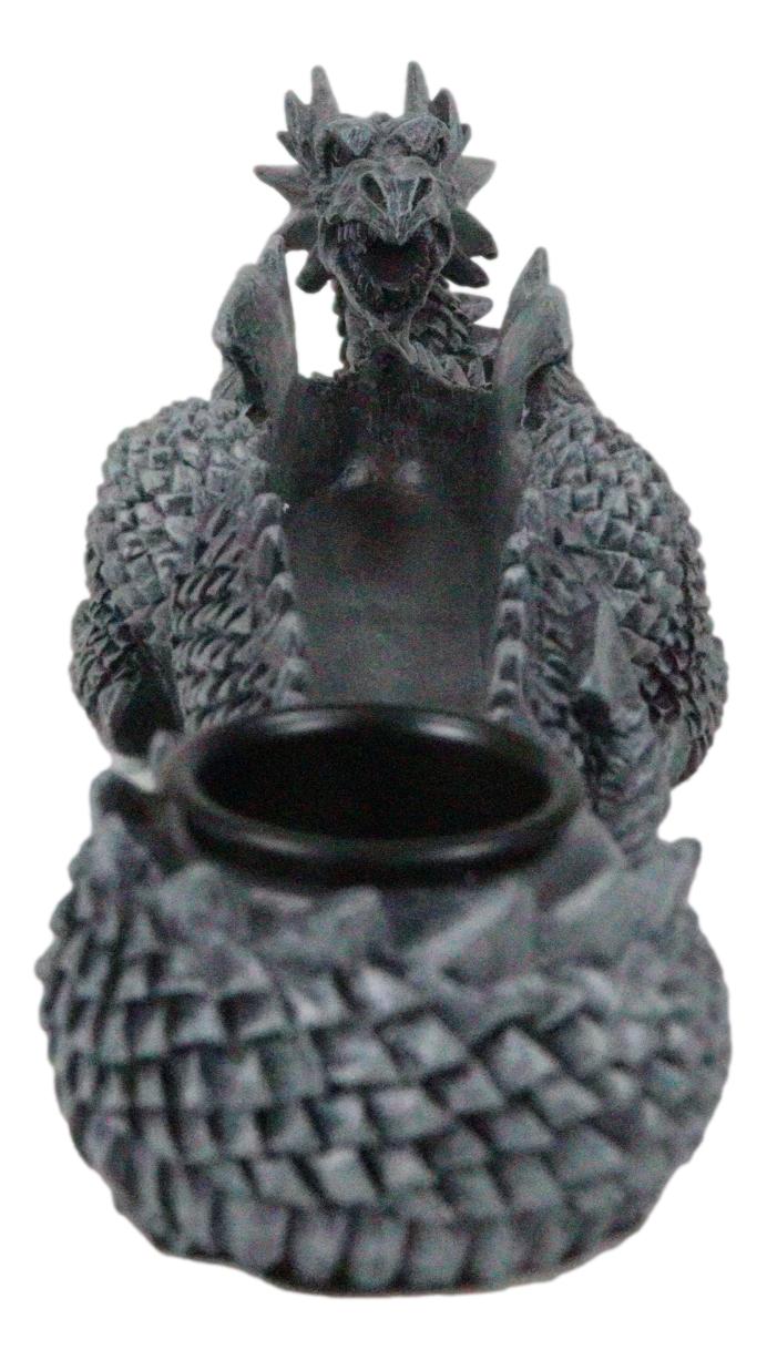 Gothic Mythical Guardian Dragon Gargoyle Incense Stick And Taper Candle Holder