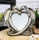 Ebros Double Guardian Lover Dragons Heart Small Vanity Dresser Table Wall Mirror