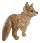 Ebros Realistic Faux Driftwood Finish Snooping Baby Fox Cub Resin Statue 10.5" L