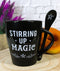 Witchcraft Wicca Stirring Up Magic Pentagram Star Tea Coffee Mug And Spoon Set