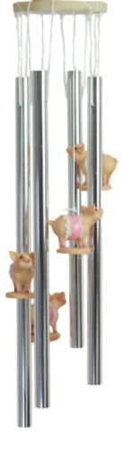 Mother Goose Nursery Rhymes Miss Piggy Pink Pig With Apron Wind Chime 21"Long