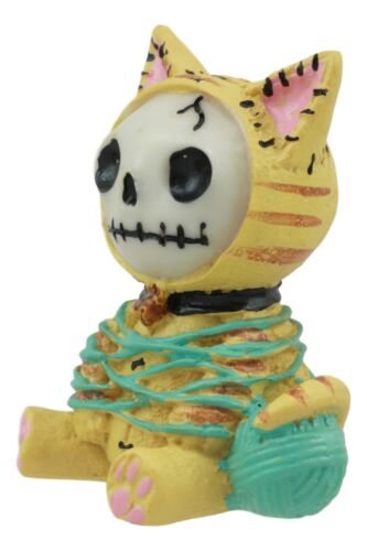 Furrybones Tabby Mao Mao Entangled With Yarn Kitty Cat Skeleton Figurine 2.5"H