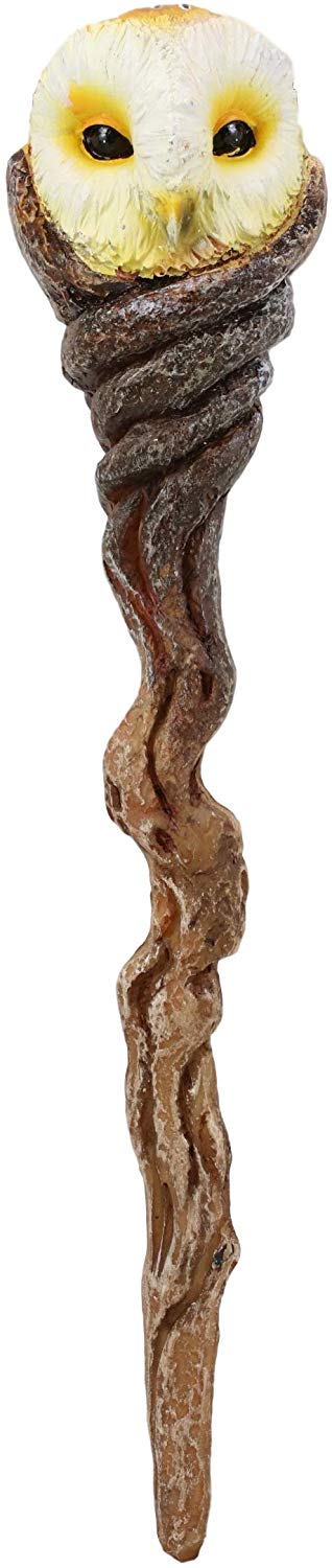 EbrosWise Owl of Artemis Cosplay Wand 9.5" Tall Accessory Fantasy Decor