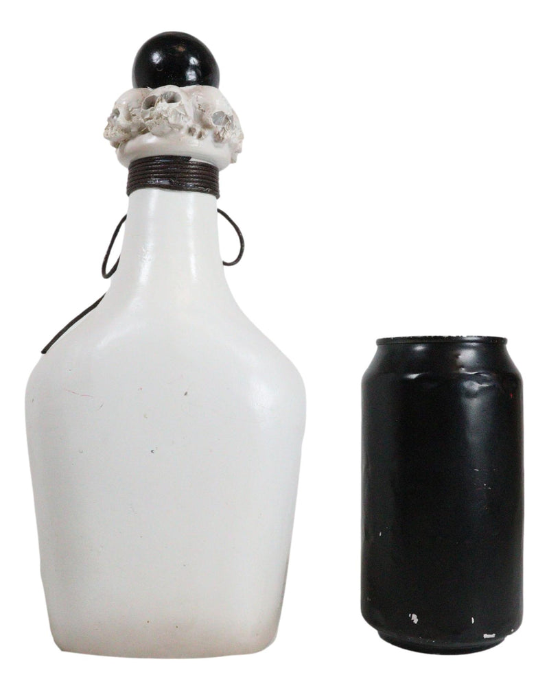 Wicca Black Skull Moth Crescent Moon And LED Witch Eyeball Faux Potion Bottle