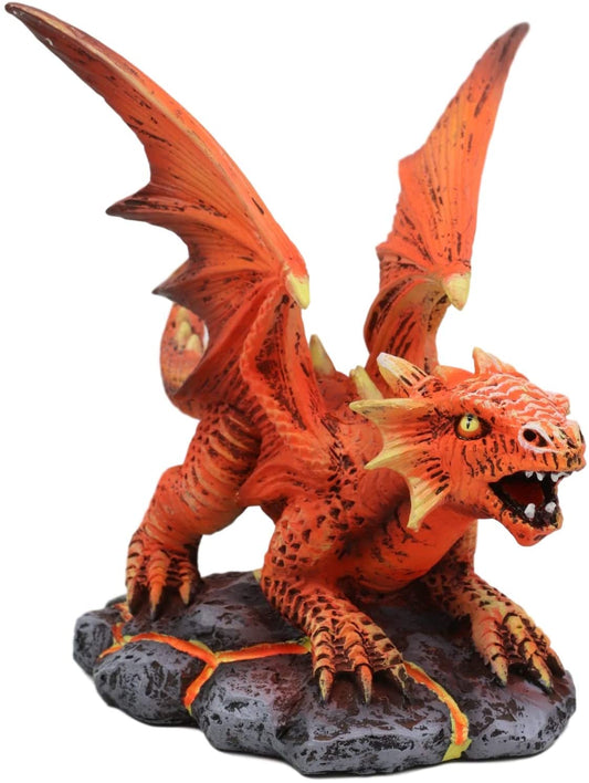Ebros Phoenix Fire Element Dragon Baby Wyrmling and Mother Statue Anne Stokes