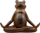 Ebros Rustic Yoga Frog Garden Statue Meditating Buddha Frog Sculpture 14"Long