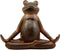 Ebros Rustic Yoga Frog Garden Statue Meditating Buddha Frog Sculpture 14"Long