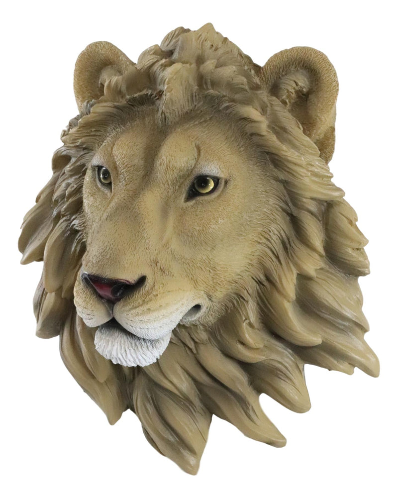 Ebros Simba Safari King Of The Jungle Lion Head Wall Plaque 9.25"Tall Taxidermy