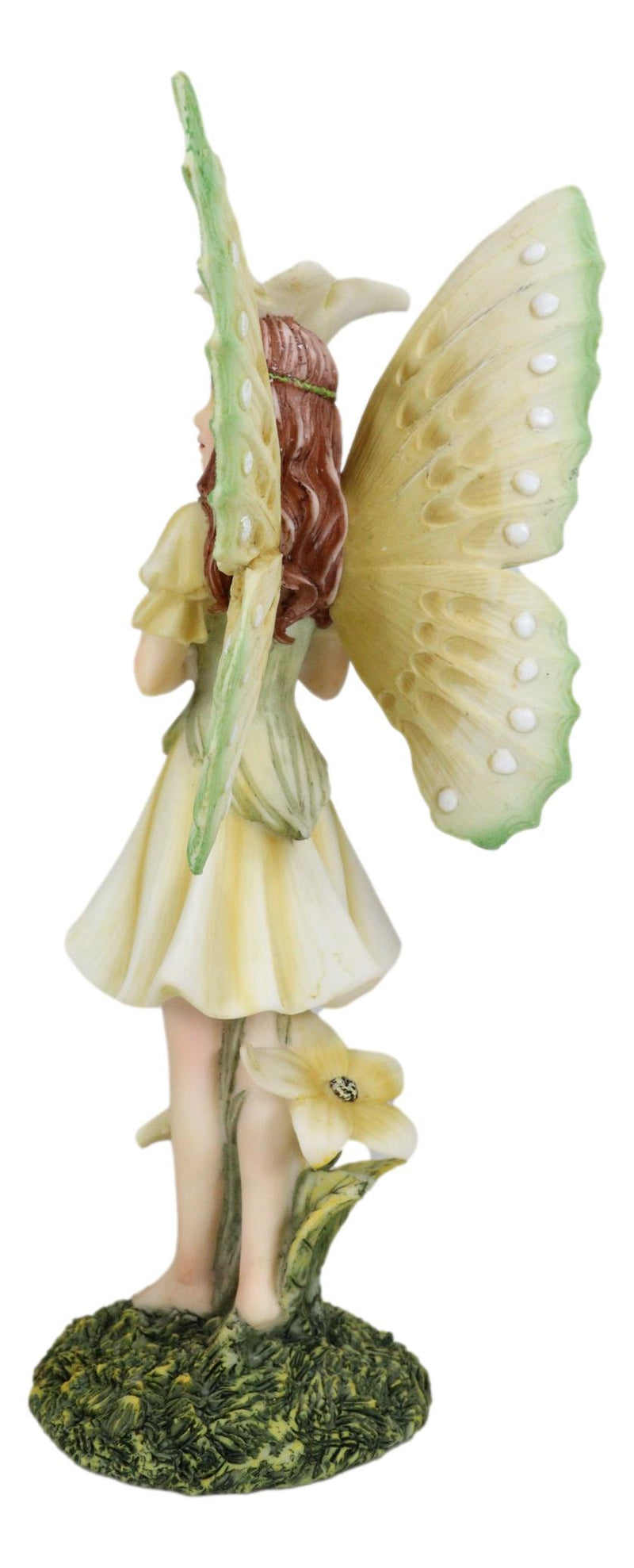 Meadowland Lily Fairy Holding Flower Stem And Lilies Figurine Fae Garden Fantasy