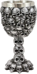 Ebros Day of The Dead Stacked Skulls Small Wine Goblet Or Shot Glass Chalice 3oz