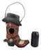 Pack Of 2 Western Red And Black Floral Cowboy Boots Birdhouse Bird Feeder Hanger
