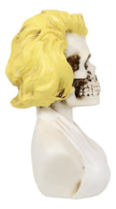 Ebros Day of The Dead Sugar Skull Blonde Marilyn In Iconic White Dress Figurine