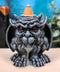 Crouching Gothic Horned Devil Chimera Gargoyle Backflow Incense Cone Burner