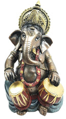 Ebros Gifts Celebration Ganesha Playing Musical Instruments Statue Set of Four
