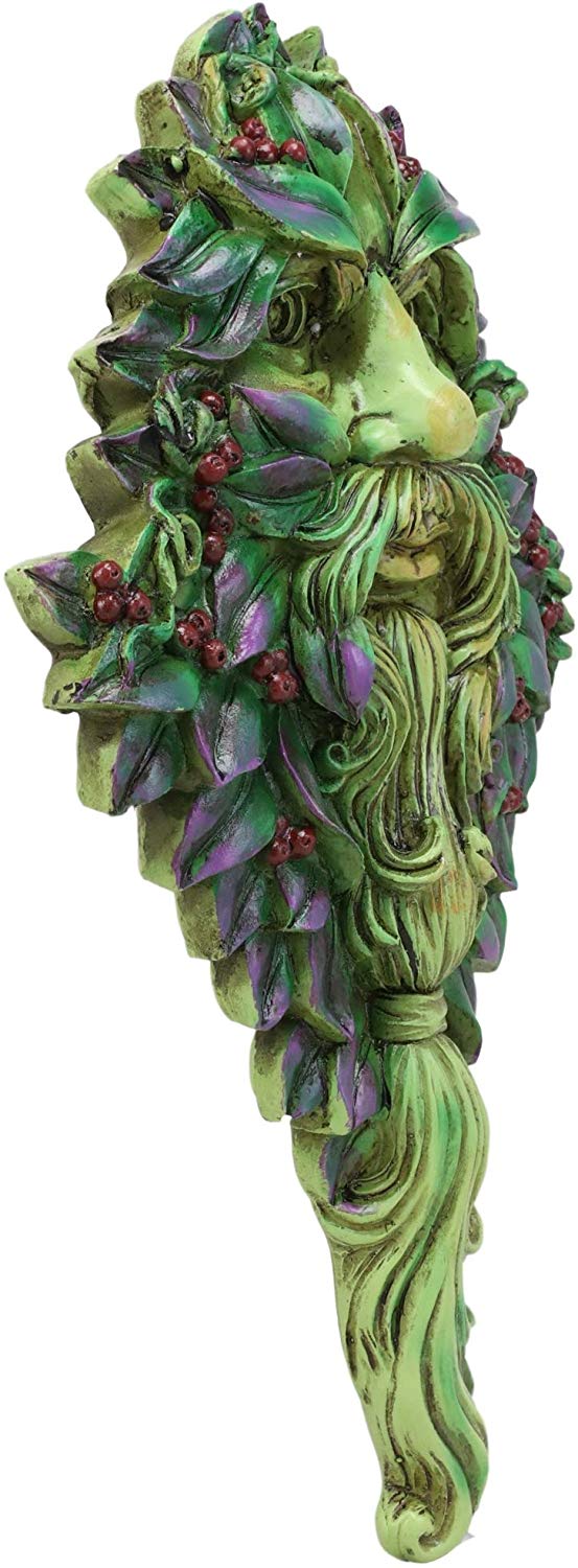 Ebros Celtic Winter Solstice Greenman Hanging Wall Decor Plaque 12.75" High