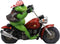 Ebros 10" Long Born to Ride Freedom Patriotic USA Frog Riding Red Chopper Motorcycle Bike Statue Biker Frogs Toads with American Flag Bandanna Home Decor Accent - Ebros Gift