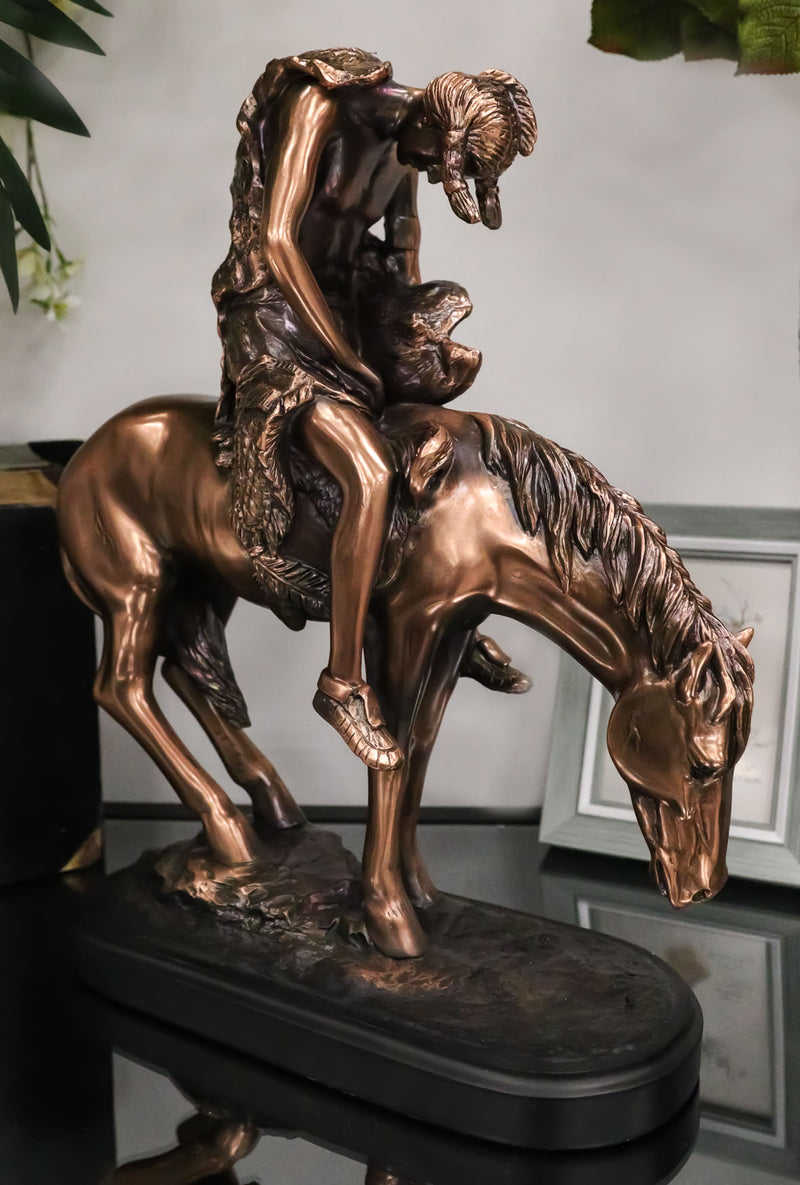 Ebros Large End of The Trail Native Indian Hero Warrior On Horse Statue 16"Tall