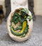 Ebros Green Earth Dragon Hatchling Breaking Out of Egg Shell Figurine 5" H