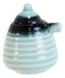 Ocean Blue Ceramic Soy Ponzu Sauce Vinegar Or Oil Dispensers Holder With Lid