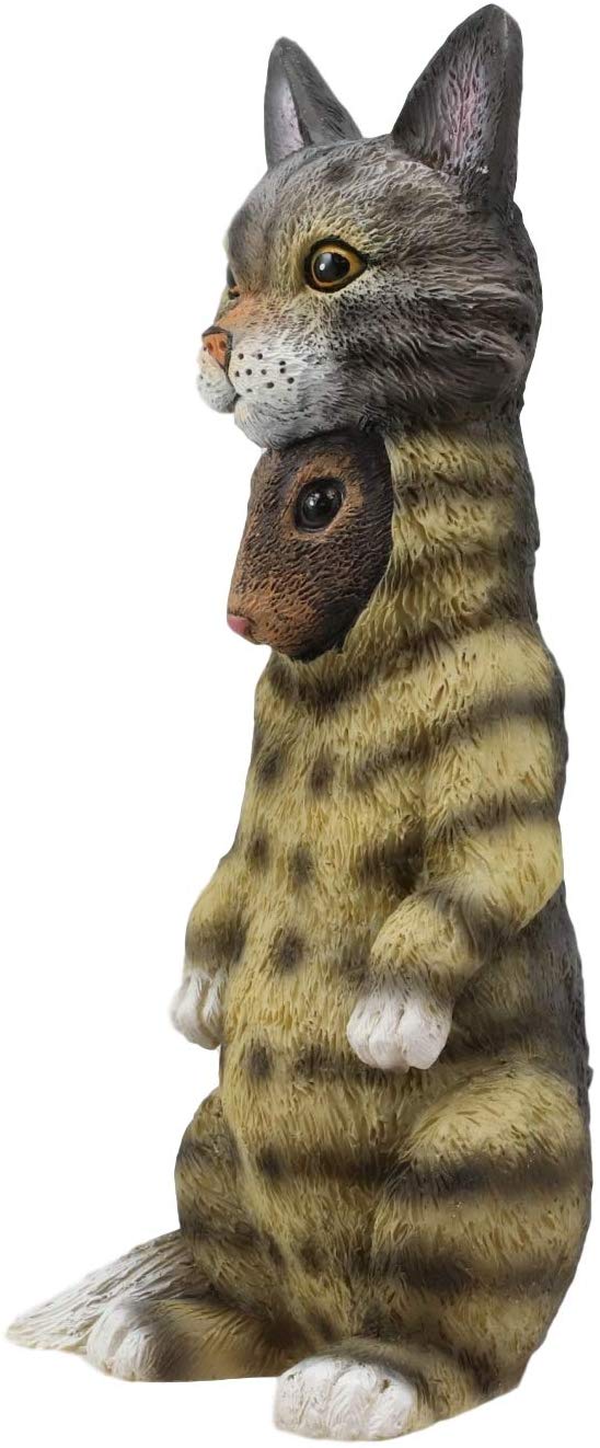 Ebros Dupers Collection Mouse Rat Disguising As A Tabby Cat Statue 5.25" Tall