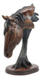 Ebros Cavalier Wild Stallion Horse Bust Sculpture 12.5"H In Mahogany Faux Wood