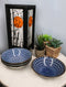 Ebros Made In Japan 4 Piece Geometry Ceramic Dining Rice Meal Soup Bowls 5.5"Diameter