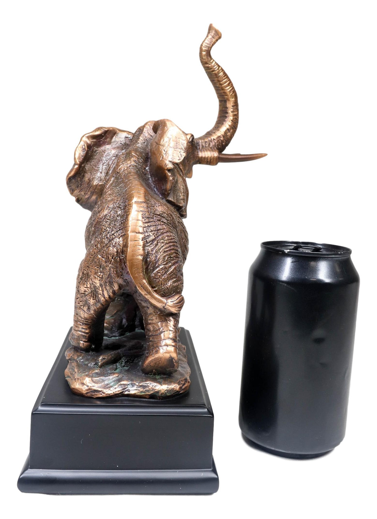 Ebros Safari Elephant Trumpeting Bronze Electroplated Figurine With Base 10.75"H - Ebros Gift