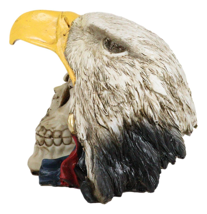 Native Tribal Indian Warrior Chief Bald Eagle Headdress Cape Hat Skull Figurine