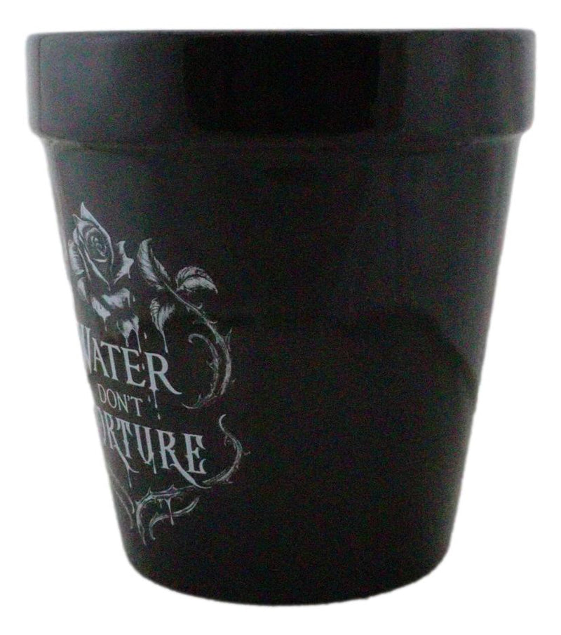 Water Don't Torture Rose Vines Wicca Witch Apothecary Flower Herbs Planter Pot