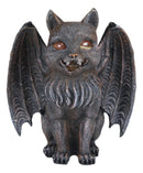 Ebros Winged Cat Gargoyle With Vampire Fangs Glowing Eyes Candle Holder Statue