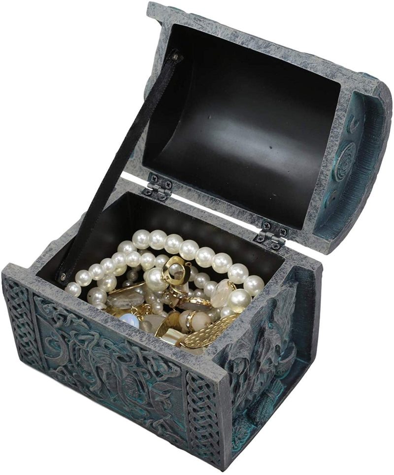 Ebros Celtic Triple Goddess Mother Maiden Crone Decorative Jewelry Box 4.75"W