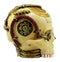 Ebros Severed Steampunk Cyborg Skull Figurine 3"H Robotic Skull With Painted Gear Work