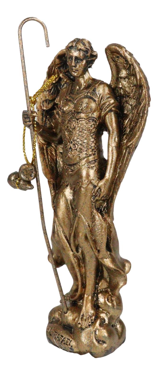 Ebros Catholic Archangel Saint Raphael Statue 5"Tall Sacrament of Pennance And Healing - Ebros Gift