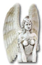 Ancient Greek Greco Roman Guardian Winged Lion Female Sphinx Resin Statue 8"H